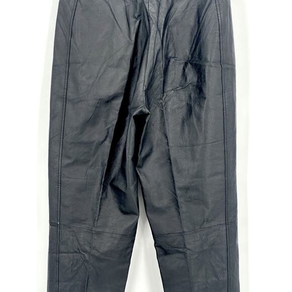 Bagatelle Womens Streetwear Black Leather Flat Front Tapered Leg Chino Pants 14 - Picture 6 of 14